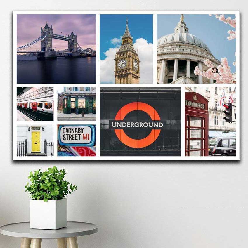 Personalised 9 Photo Collage Canvas